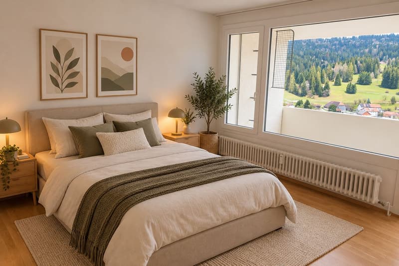 Bel appartement de 3 pièces avec deux balcons et ascenseur (4)