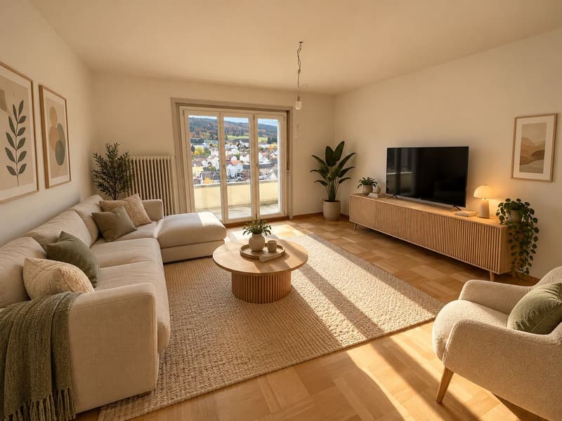 Agréable appartement de 3 pièces avec balcon, proche de la nature et des écoles (1)