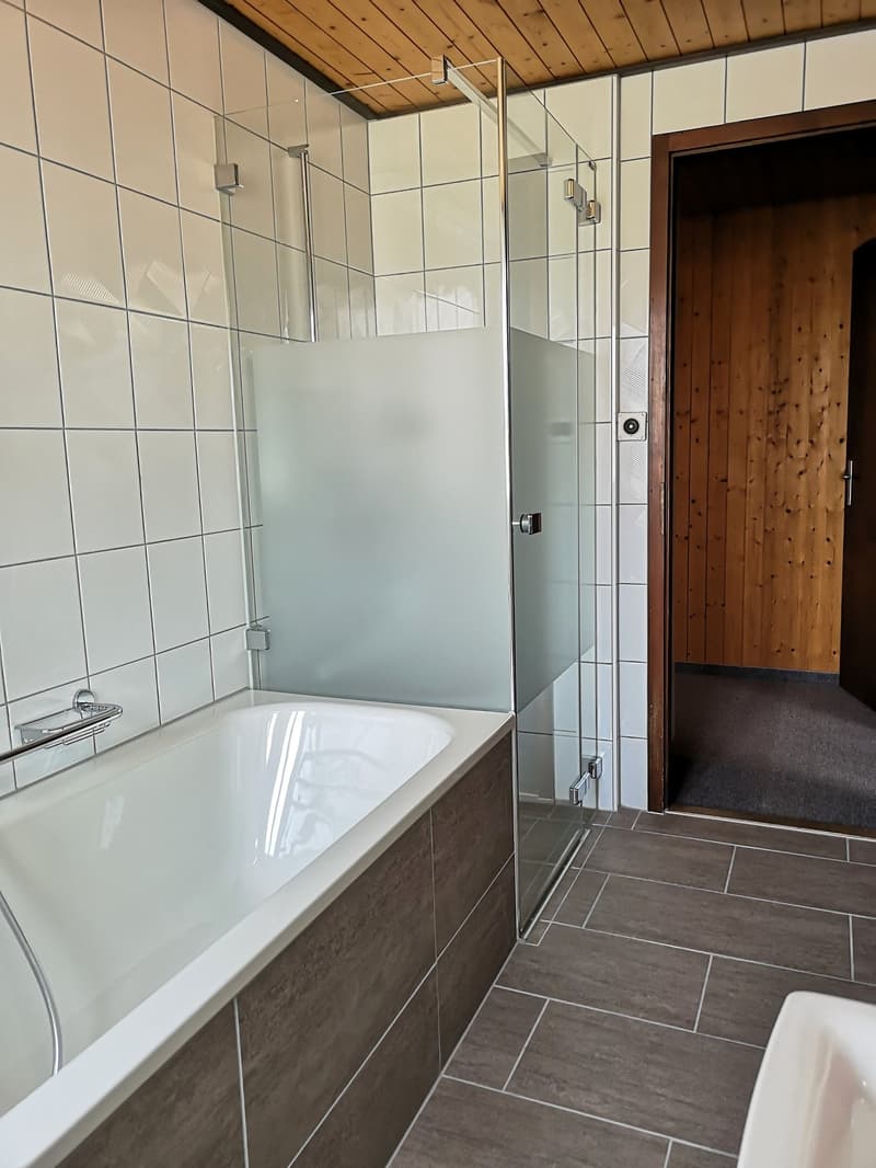 A vendre immeuble avec grande surface polyvalente, 3 places de parc, 2 appartements (21)