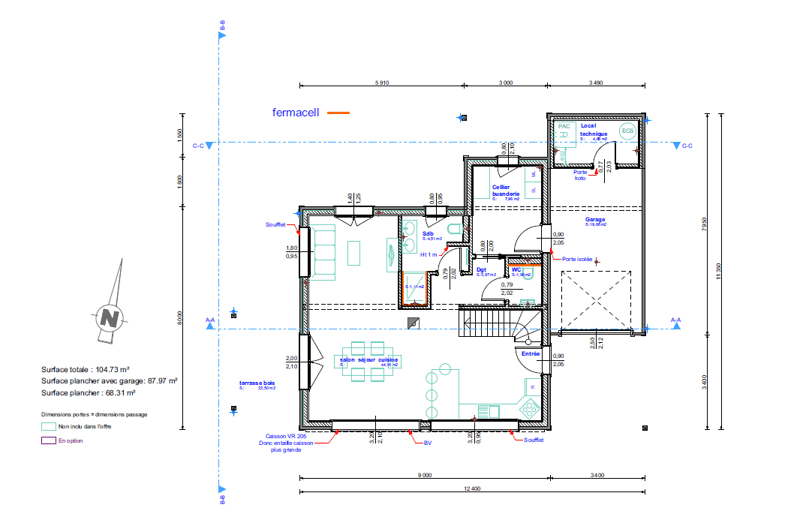 Maison moderne en madrier massif, maison sur parcelle 1288, libre de suite (26)