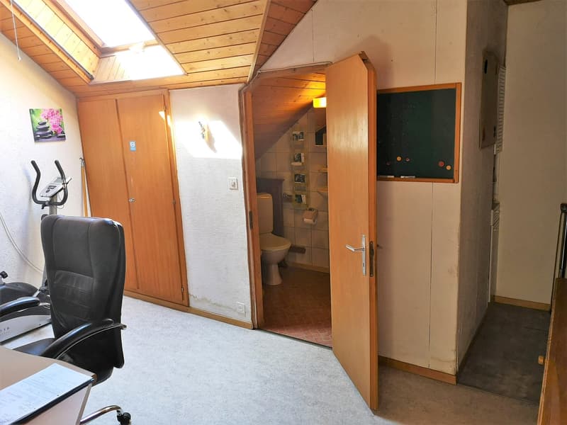 Baisse de prix : grand duplex au centre du village avec garage et atelier, libre de suite (13)