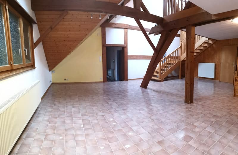 Baisse de prix : grand duplex au centre du village avec garage et atelier, libre de suite (12)