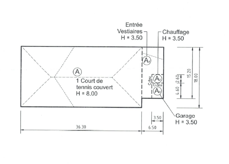 Complexe sportif dédié au tennis, avec terrain à bâtir en réserve (14)
