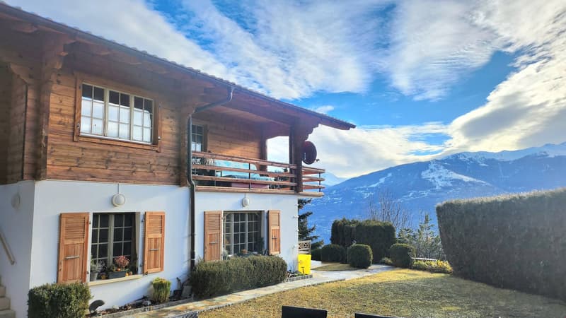 Valais central, magnifique chalet avec vue paradisiaque, situation de premier ordre, tranquillité (8)