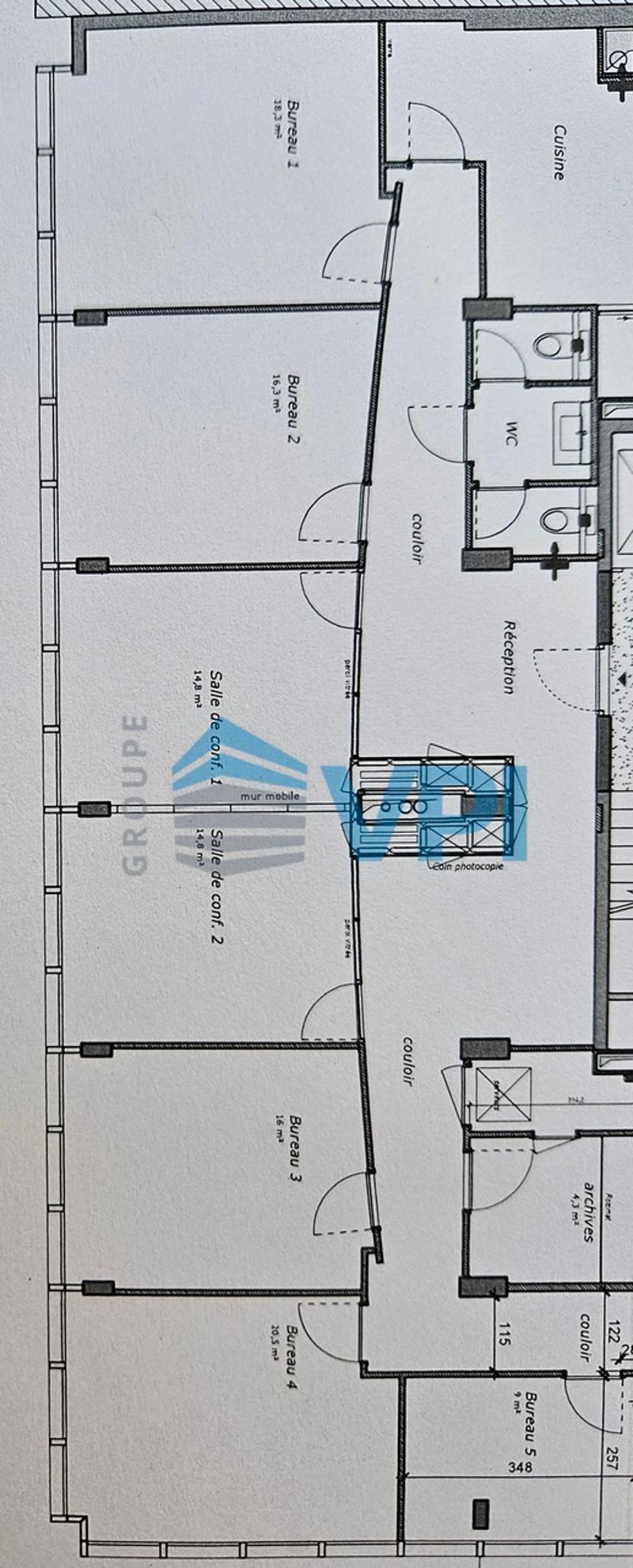 Au coeur de Champel - Bureaux de 199 m2 au 2ème étage (3)