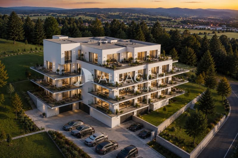 Das Wohnhaus Panorama ist eingebettet in eine ruhige, grüne Umgebung