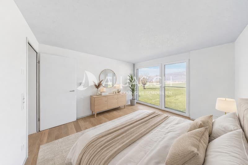 Die Wohnung bietet drei lichtdurchflutete Schlafzimmer