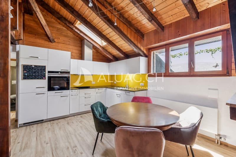 Die Küche dieser 3.5 Zimmer Wohnung wurde im Jahr 2019 erneuert
