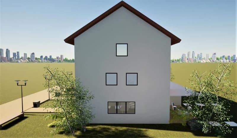 Terrain avec projet pour 3 villas neuves minergie