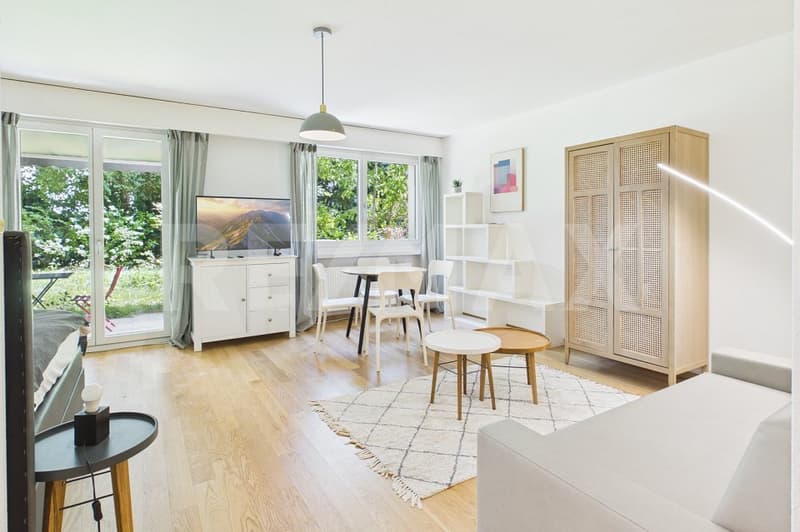 Attraktive 1-Zimmer-Wohnung mit Garten (1)
