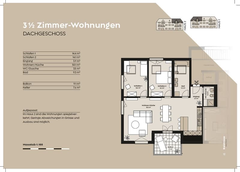 Hochwertige Neubau-3.5-Zimmer-Dachwohnung in Brüttelen (4)