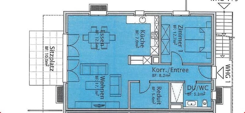 Zu vermieten 2.5 Zimmerwohnung, 69m2 (4)