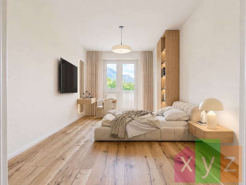 La troisième chambre disposant d'un petit balcon attenant