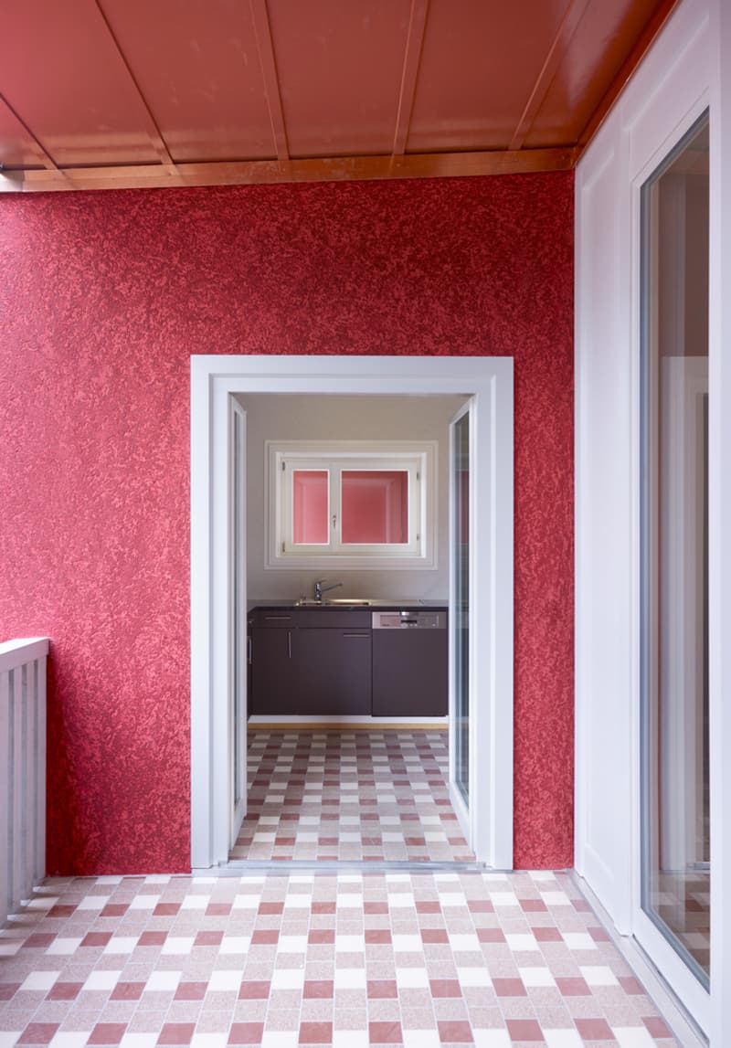 Balkon Eingang Küche