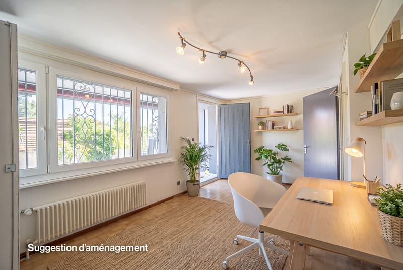 Bureau rez inférieur proposition d'aménagement