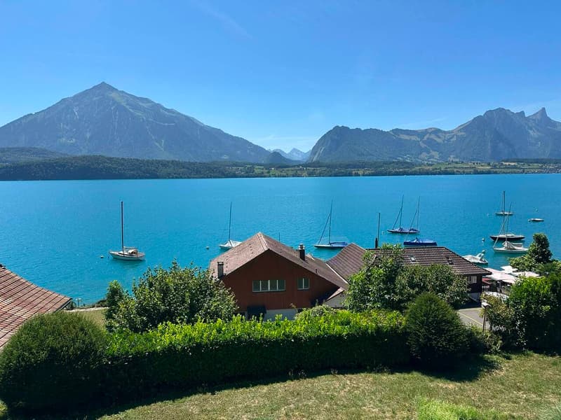 WOHNEN, WO ANDERE FERIEN MACHEN - PANORAMASICHT AUF SEE UND BERGE (2)