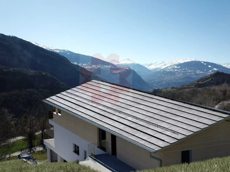 Magnifique attique de 4,5 pièces avec vaste terrasse et vue dégagée à Luc (Ayent) (4)