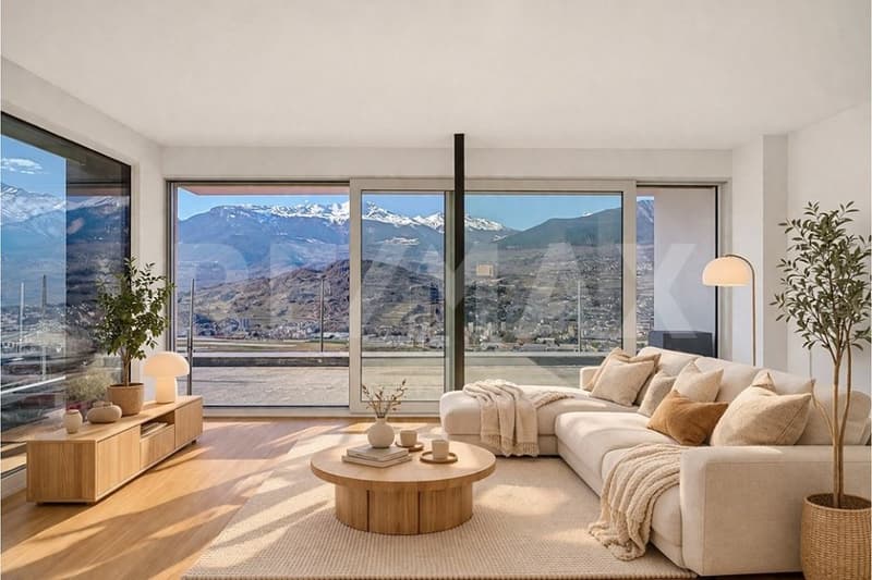 Penthouse neuf | 4.5p 128m² + terrasse panoramique 150m² sur 2 côtés Hauteurs de Sion (2)