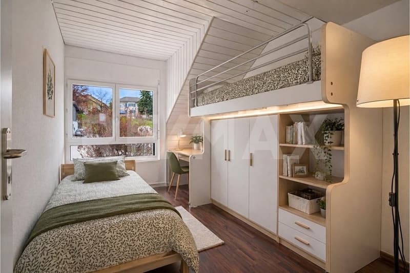 Duplex dernier étage | Plafond cathédral, vue 180 Alpes & campagne Région Rolle/Nyon (6)