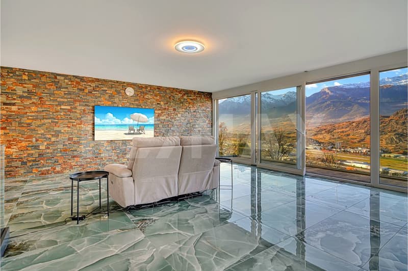 Villa neuve 2025 | Duplex 4.5p 151m² terrasse vitrée | Vue vallée du Rhône Hauteurs de Sion (4)