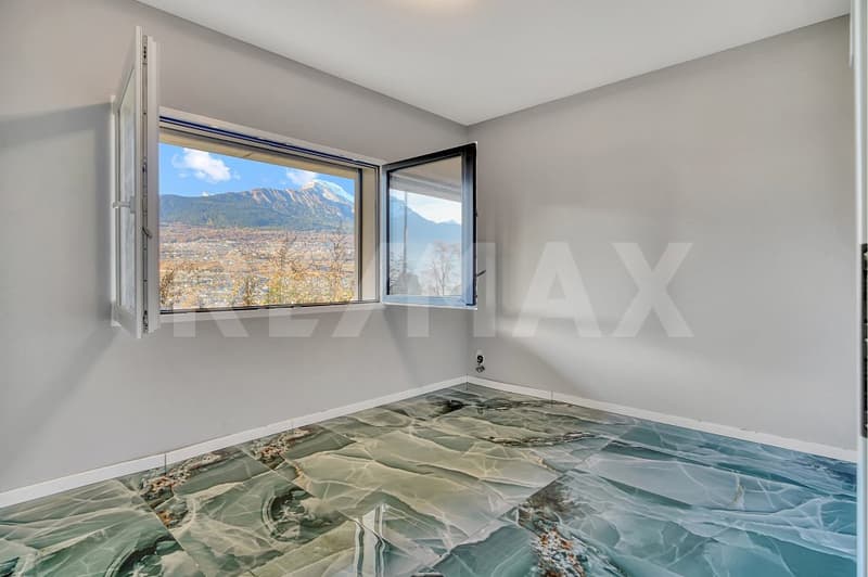 Villa neuve 2025 | Duplex 4.5p 151m² terrasse vitrée | Vue vallée du Rhône Hauteurs de Sion (6)