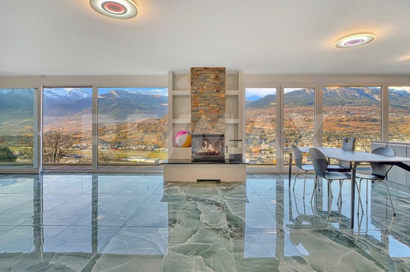 Villa neuve 2025 | Duplex 4.5p 151m² terrasse vitrée | Vue vallée du Rhône Hauteurs de Sion (3)