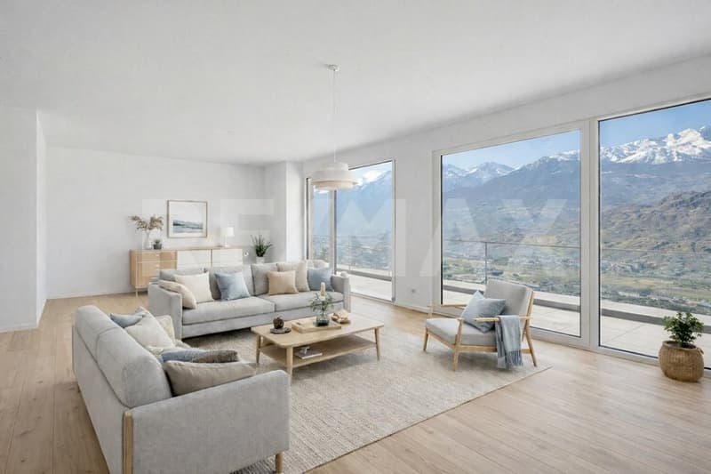 Neuf | 3.5p 91m² + terrasse 43m² | Vue vallée du Rhône Hauteurs de Sion dès CHF 670'000.- (1)