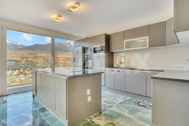 Villa neuve 2025 | Duplex 4.5p 151m² terrasse vitrée | Vue vallée du Rhône Hauteurs de Sion (6)