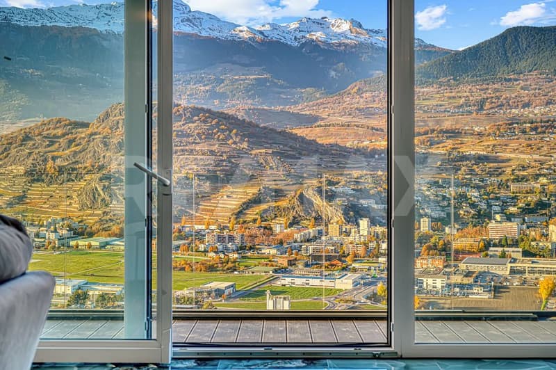 Villa neuve 2025 | Duplex 4.5p 151m² terrasse vitrée | Vue vallée du Rhône Hauteurs de Sion (1)