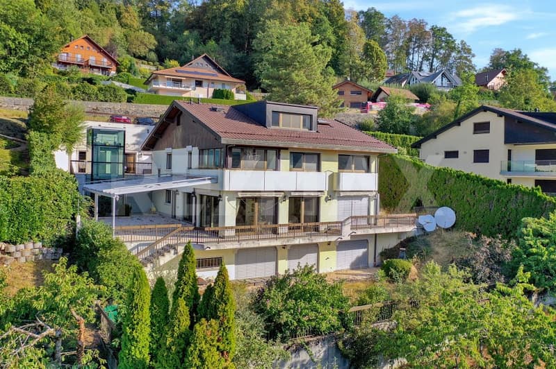 Vue lac, piscine intérieure et 335 m² : villa 6 chambres + studio aux Monts-de-Corsier (13)