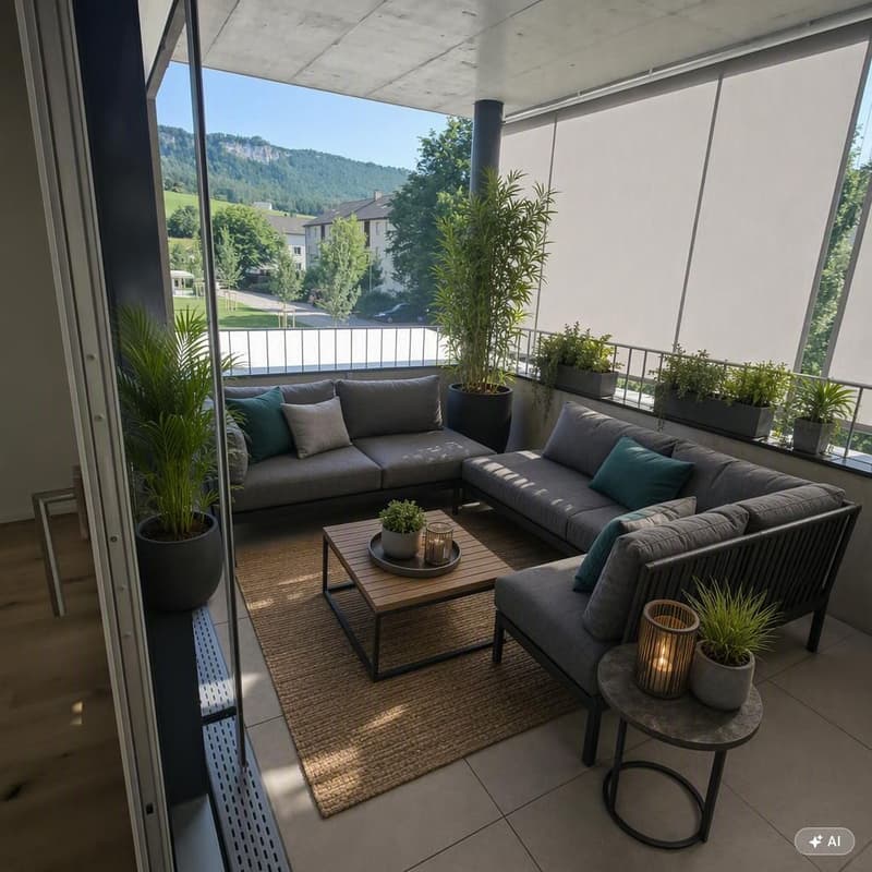 2.5 Zi  WG mit offenem Grundriss und grossem Balkon (4)