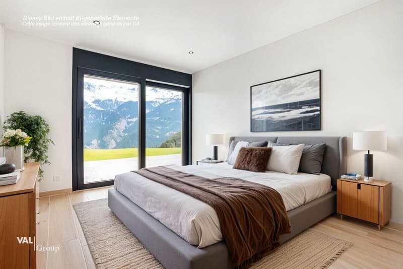 Architecture moderne et vue imprenable sur les Alpes valaisannes (8)