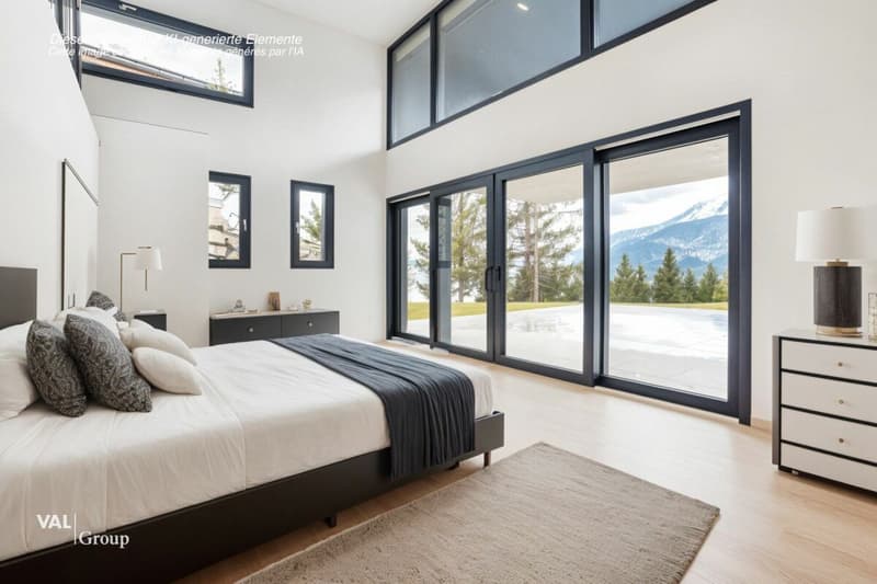 Architecture moderne et vue imprenable sur les Alpes valaisannes (6)