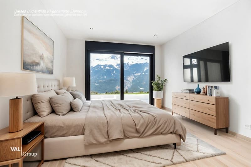 Architecture moderne et vue imprenable sur les Alpes valaisannes (7)