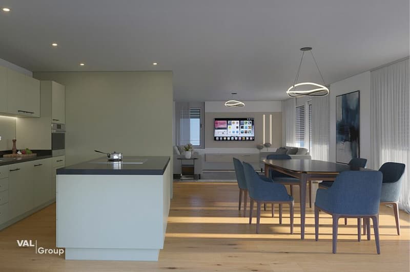 Wohnen über den Dächern von Brig-Glis: Grosszügige 141 m2-Dachwohnung mit Stil, Charme und unverbaubarer Weitsicht (5)
