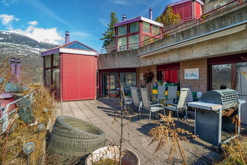 Exklusive 5.5-Zimmer-Terrassenwohnung mit Lift direkt in die Wohnung - privilegierte Aussichtslage in Visp (15)