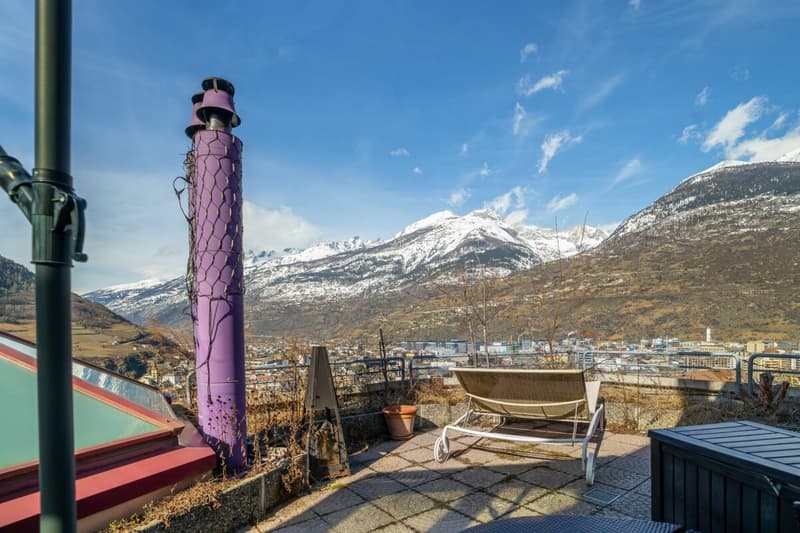 Exklusive 5.5-Zimmer-Terrassenwohnung mit Lift direkt in die Wohnung - privilegierte Aussichtslage in Visp (18)