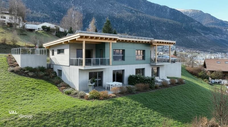 Maison jumelée exclusive au-dessus des toits de Brig-Glis (1)