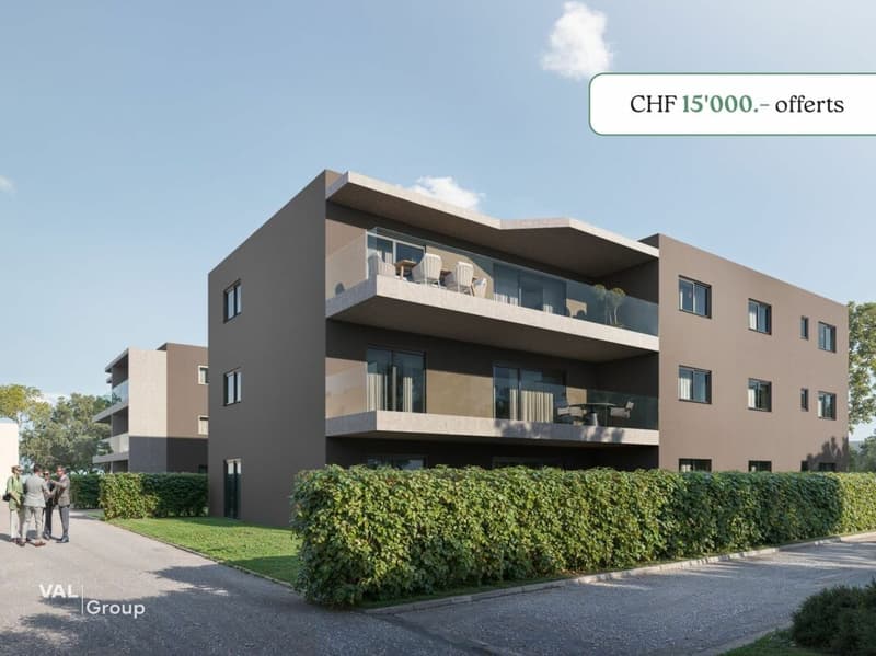 Un spacieux 4.5 pièces en rez-de-jardin avec avantage de CHF 15'000.- (1)
