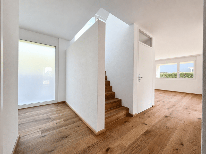 Eingang - Treppe EG - OG - Türe ins Untergeschoss