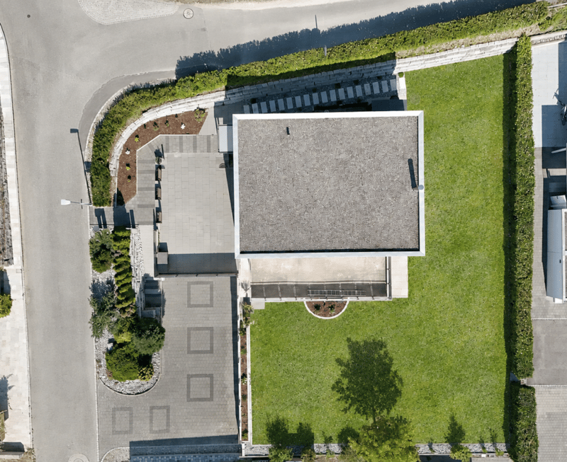 Draufsicht Einfamilienhaus