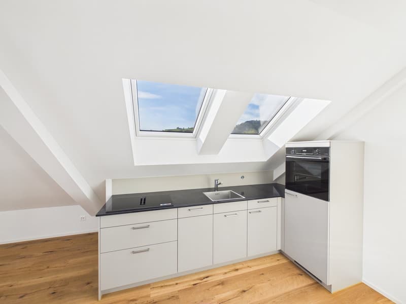 ERSTBEZUG - Totalsanierte 1.5-Zimmer Dachwohnung an ruhiger Lage (1)