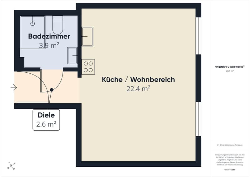 Möbliertes 1-Zimmer-Apartment im 2. OG (16)