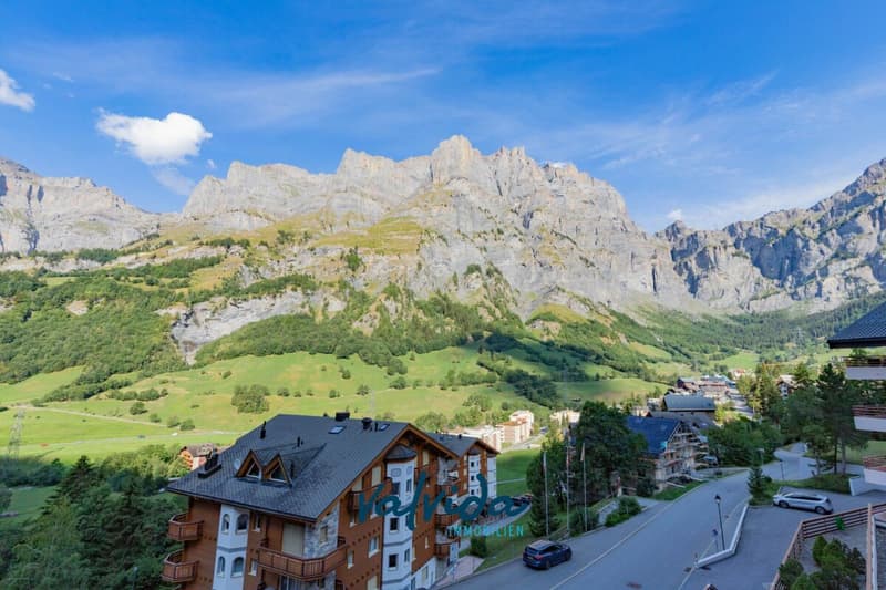 Panorama. Berge. Leukerbad. - grosszügige 1.5-Zimmerwohnung in Toplage (12)