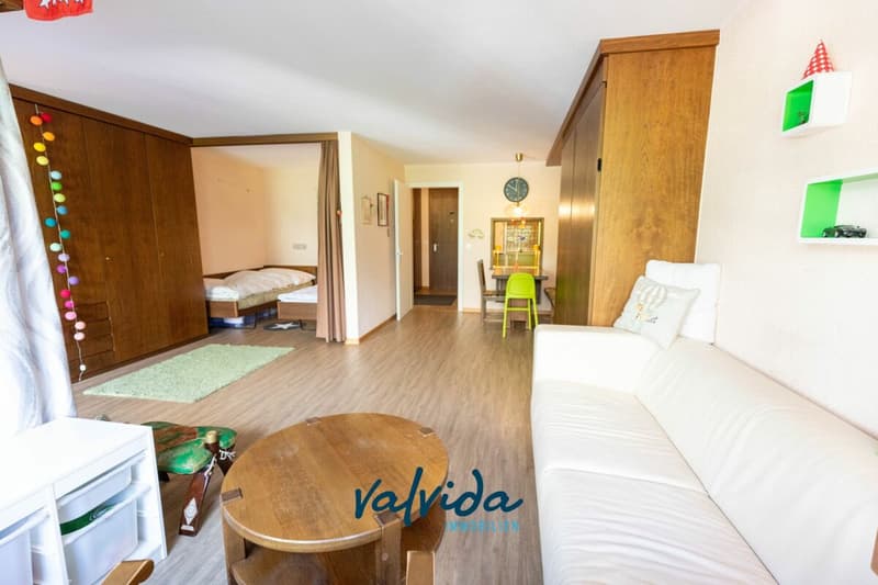 Panorama. Berge. Leukerbad. - grosszügige 1.5-Zimmerwohnung in Toplage (3)
