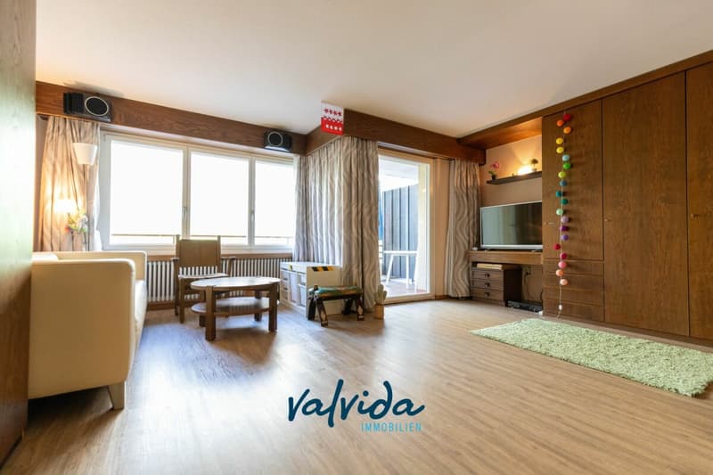 Panorama. Berge. Leukerbad. - grosszügige 1.5-Zimmerwohnung in Toplage (2)
