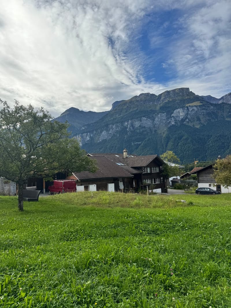 Ankommen, wohlfühlen – Haushälfte mit Baulandreserve in Hofstetten bei Brienz (18)