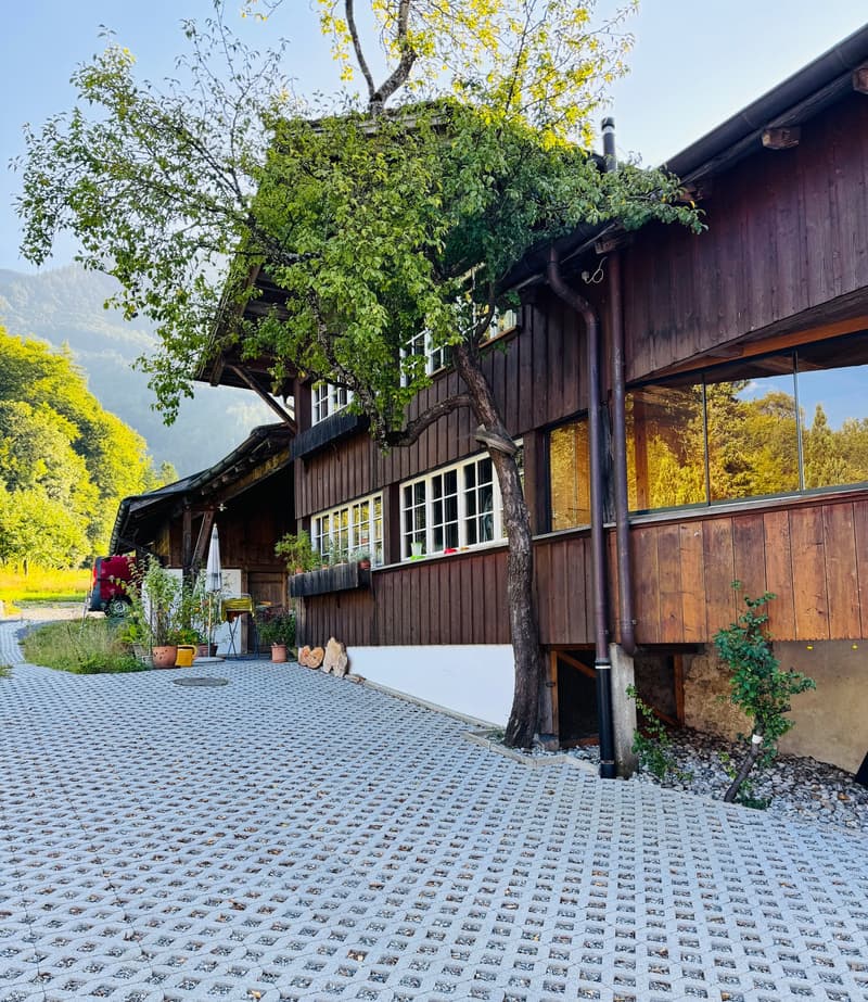 Ankommen, wohlfühlen – Haushälfte mit Baulandreserve in Hofstetten bei Brienz (4)