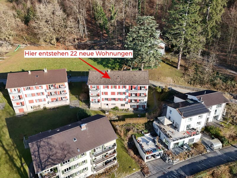Aussenansicht Südseite vor der Sanierung