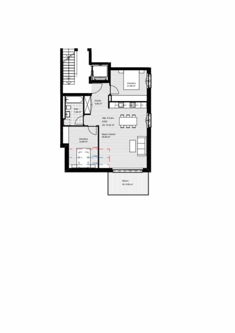 Bel appartement de 3.5 pièces - 73m2 (7)
